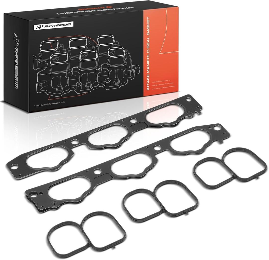 A-Premium Lower and Upper Engine Intake Manifold Gasket Set Compatible with Kia Borrego 2009 2010 2011, 3.8L