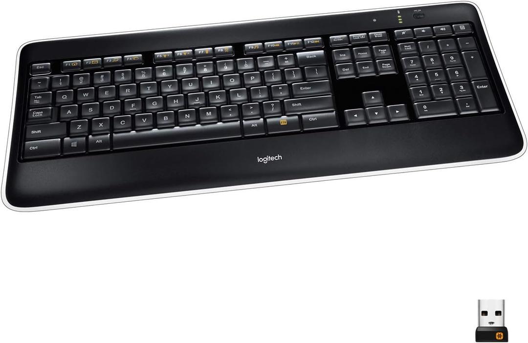 Logitech K800 Wireless Illuminated Keyboard — Backlit Keyboard, Fast-Charging, Dropout-Free 2.4GHz Connection