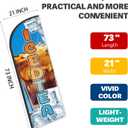 Ice Dtea Feather Flag for Business Advertising 6 FT Swooper Flag for Storefronts Retailers Shops Food Trucks Events and Fairs (Flagpole Not Included)