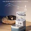 Wastewater Separation Cat Water Fountain No Filter, Stainless Steel Pet Water Fountain with Radar Sensing, Wireless Cat Fountains for Drinking, No Pump, Totally 5.7L, 30db Low Noise