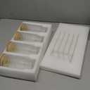 16 oz Glass Cups with Lids and Straws, Clear Iced Coffee Cups with Lids, Hobnail Drinking Tumbler Set for Matcha Latte Juice (4 Pack)