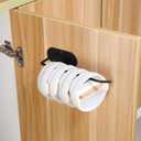 YIGII Adhesive Cabinet Door Organizer with Tumbler Lid Organizer, Wall Mounted Lid Organizers Inside Cabinet for Tupperware Storage, Slim Space Kitchen Basket for Pantry, Under Sink