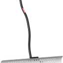 36 Inch Heavy Duty Snow Pusher, Extra Wide Snow Shovel for Driveway, Sidewalk, Patio, Deck & Doorway Snow Removal, Ergonomic Back Saver Snow Plow with UHMW-PE Blade, Non-Slip Grip Handle