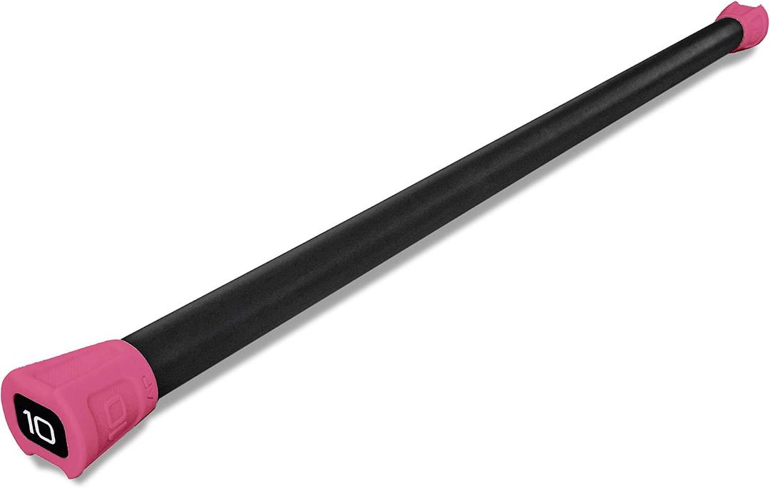 CAP Barbell 10 lb Total Body Workout Weighted Bar - Green | Exercise Bar for Strength Training, Yoga, Pilates, Resistance Training, and Home Gym Workouts