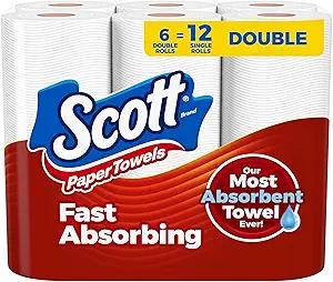 Scott Paper Towels, Choose-A-Sheet, 8 Double Rolls = 16 Regular Rolls (100 Sheets Per Roll)