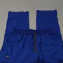 COMENII Scrubs for Women, Knit Yoga Waistband Straight Leg Cargo Pants, Classic Fit Womens Scrubs Pants (Large, Royal Blue)