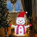 Christmas Standing Lighted Snowman Decoration, Battery Operated Light-Up Christmas Decorations for porches, lawns, Yards, Indoor and Outdoor (2.75ft)