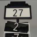 MAXvolador Solar Address Sign Lighted House Numbers Waterproof, Solar Powered LED Illuminated Address Plaques with Stakes, 3-Color in 1 Address Number