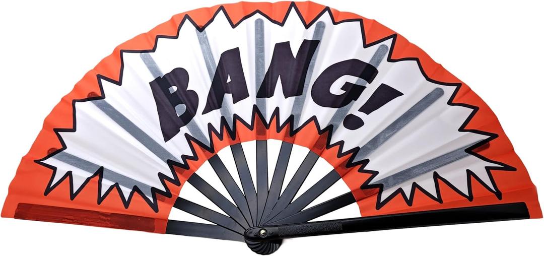 ASVP Shop Rodeo Bang Cowboy Circuit Large Clack Folding Hand Fan  Foldable Handheld Bang Fan for Concerts, Festivals