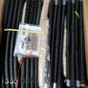 2PCS Patio Rattan Wicker Furniture Set Sofa Ottoman Coffee Table Cushioned Black, Model HW71908-22