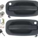 Exterior Door Handles with Locks Front for Chevy Silverado GMC Sierra Suburban Avalanche 1500 2500 3500 Classic 1999-2006 15034985, 15034986, 15298924 (Front Left & Right with Locks)