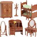 Dollhouse Furniture Set for Kids Toys Miniature Doll House Accessories Pretend Play Toys for Boys Girls & Toddlers Age 3+ with Bedroom