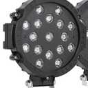 AUTOXBERT 7 Inch Round LED Offroad Lights, 51W Fog Driving Led Spot Lights Work Lamp Roof Bumper for Trucks ATV SUV Jeep Boat tractor, Pack of 1, Black