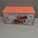 2 in 1 Fire Trucks for Toddlers 3-5, Carrier Vehicles Toy with 8 Cars, Transport Race Tracks with Light and Sound, Educational Birthday Gifts for Kids Boys Girls Ages 3 4 5 6