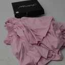 FreshCulture Elastic Wrap Around Bed Skirt - Queen Size, Easy Fit with 15-Inch Tailored Drop, Hotel Quality Dust Ruffle in Dusty Pink