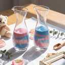 2 Pack Glass Wedding Sand Ceremony Set Pitcher Shaped Sand Jars Clear Unity Sands for Wedding Ceremony Set Sands Vase Decor Party Supplies 8.54 Inch