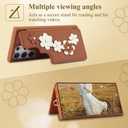 for Samsung Galaxy S25 Ultra Case with Wallet, Magnetic Snap Flip Leather Cover with Flower Design Credit Card Holder Stand WristbandSamsung S25 Ultra Protective Phone Case for Women