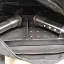 AUH RV StepsAdjustable Height Foldable Step Stool with Non-Slip Rubber Feet Aluminum RV Step, Stable Camper Steps Portable Handle, Reflective Tapes, Easy to Carry Supports Up to 1000lbs (Black)