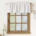 2 Pack Faux Linen Valance for Windows Kitchen Living Room Valances Rod Pocket Farmhouse Country Rustic Bathroom Small Window Treatment (54x15 inch, White)