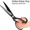 Professional Tailor Scissors 10 inch - Heavy Duty Sewing Fabric Scissors for Leather Cutting Industrial Sharp Shears Home Office Artists Students Tailors Dressmakers
