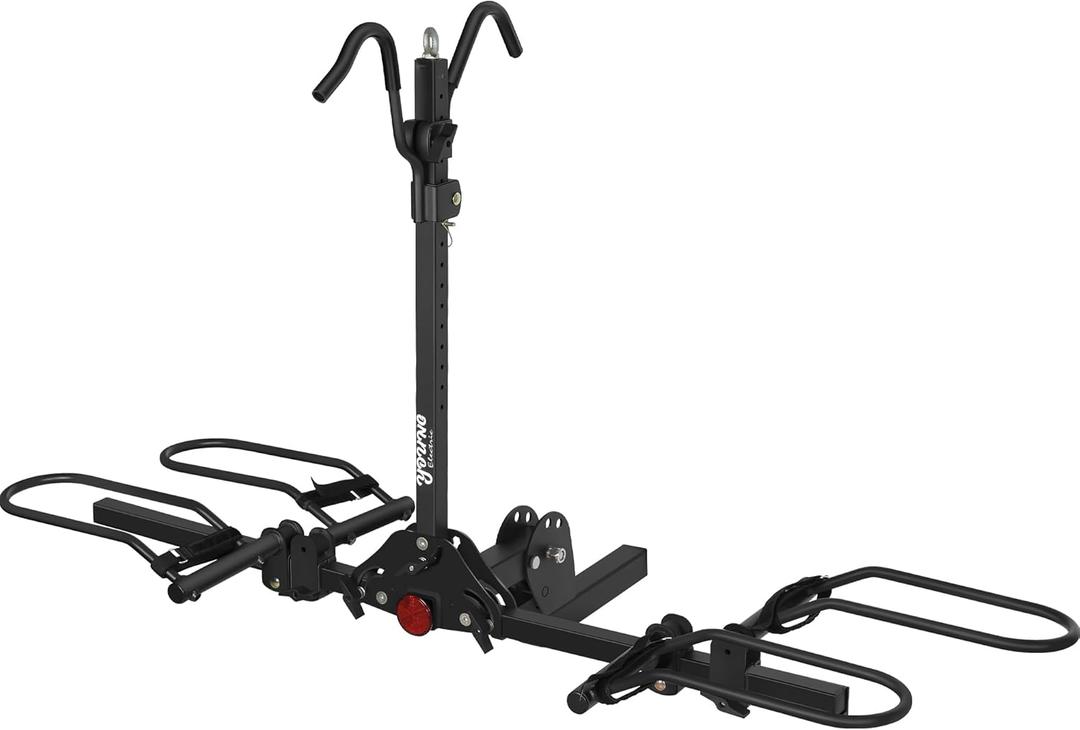 Young 200 lbs 2-Bike Rack Hitch Mount for Cars Trucks SUVs RVs, fits Standard, MTB, Fat Tire Bikes w/Up to 5-inch Tire - 2" Hitch Receiver
