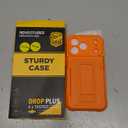 for iPhone 17 Pro Case with Card Holder4-5 Cards[9H Screen Protector ][Full Camera Protection][RFID Blocking][Hidden Kickstand] Rugged Heavy Duty Wallet Case for iPhone 17 Pro(Orange)