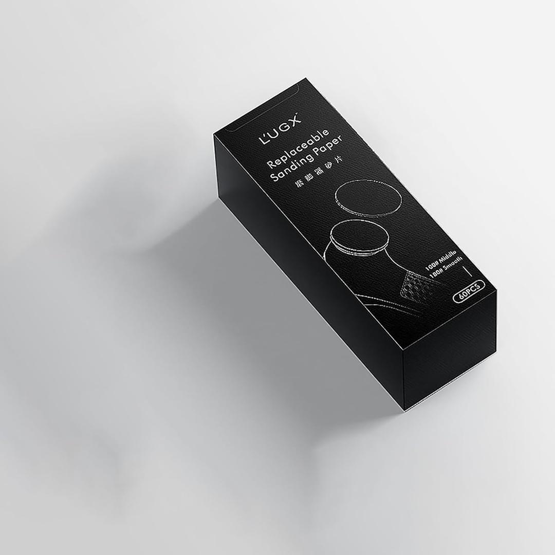 L'UGX 60PCS Sanding Discs for Electric Foot Callus Remover  30PCS 100 Grit & 30PCS 180 Grit, 1.8" Diameter Replacement Sandpaper Pads for Pedicure Tools, Foot Care Accessories