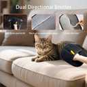 Pet Hair Removal Gloves, Dog Grooming Gloves&Cat Deshedding Gloves for Shedding Control, Electrostatic Hair Remover for Furniture, Couch, Car Seat, Reusable & Easy to Clean(Black 2Pcs)