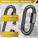 4Pcs 4.2” Quick Link Chain Connector, 2800lbs Capacity M12 Heavy Duty High Strength Giant Carabiners for Hammock, Swing, Camping, Fishing, Hiking