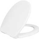 LUXE TS1008R Round Comfort Fit Toilet Seat with Slow Close, Quick Release Hinges, and Non-Slip Bumpers, (White)