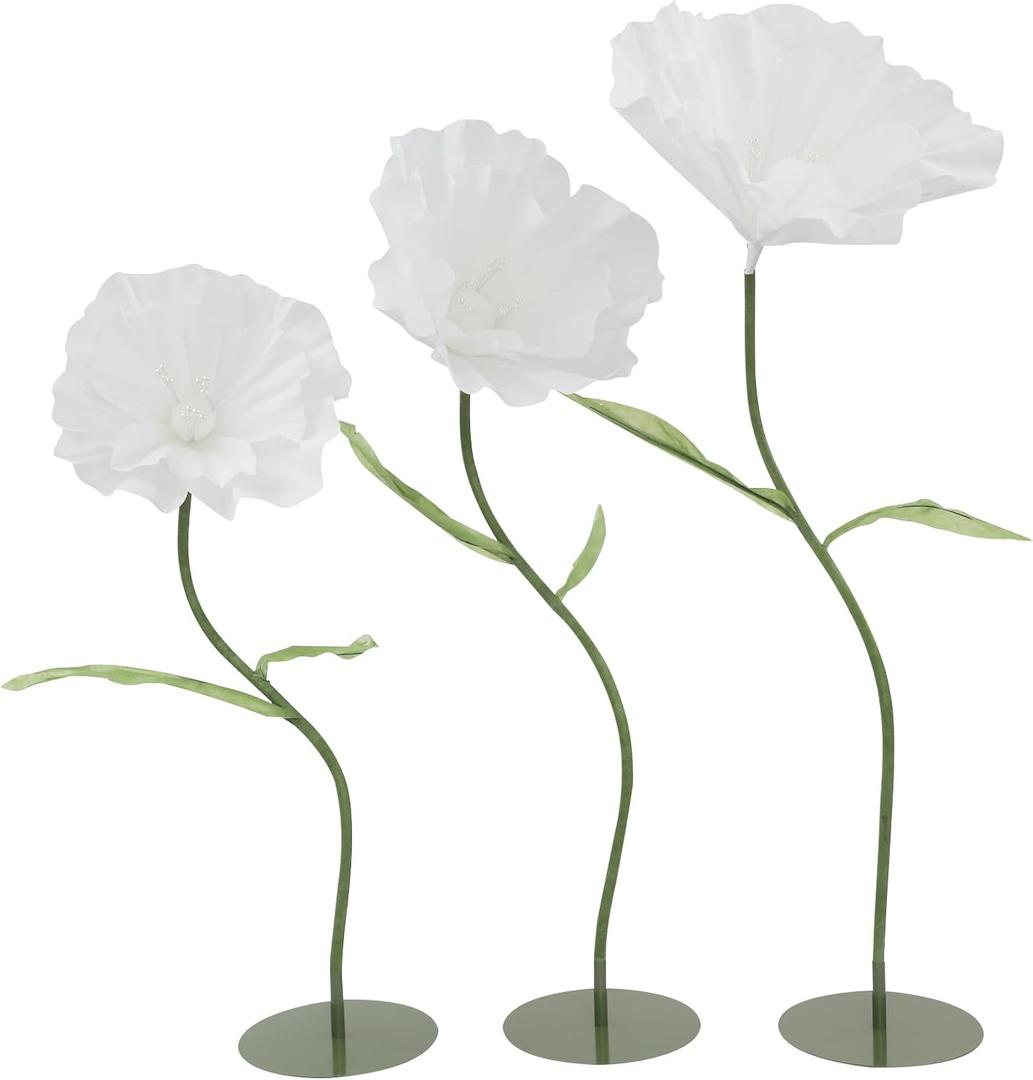 Large Artificial Flowers, Wedding Decorations for Reception,Giant Flowers for Decoration Party Background Baby Shower,Giant Paper Flowers (White)