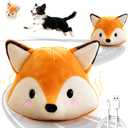 Interactive Fox Puppy Toy for Anxiety & Boredom Relief - Automatic Self-Moving, Bouncing & Vibrating with Sound for Mental Stimulation | Rechargeable & Chew-Resistant for All Breed Sizes