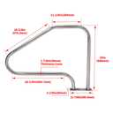KUAFU Swimming Pool Handrail Stainless Steel Polishing Silver Ladder Step