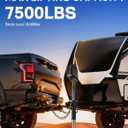 POLESTAR Electric Trailer Jack, 7500lbs Electric Power A-Frame Tongue Jack
with Waterproof Protective Cover & LED Light for Travel Trailer Camper, RV, 12V DC 7-Way Plug, 9"-27" Lift