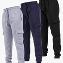 Ultra Performance 3 Pack Mens Sweatpants, Fleece Cargo Joggers for Men with Pockets 2XL
