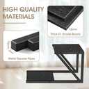 Honla Desktop Shelf,2 Tier Wood and Metal Desk Shelf for Top of Desk,2 Pack Small Desktop Shelves,Black