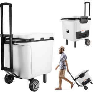 WEIGUZC Cooler Wheels Kit for Ninja FrostVault 30qt/50qt Hard Cooler - 5 Inch Wheels & Retractable Handle - Heavy Duty Cooler Accessories for Camping & Beach (Wheel Kit Only)