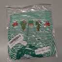 ZAXARRA Baby Christmas Sweatshirt Romper Striped Waffle Knit Jumpsuit Christmas Tree Embroidery Cute Boy Girl Holiday Outfit (Green)