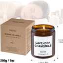 Massage Oil Candles, Massage Candles for Relaxation Gifts, Body Oil, Body Lotion, Edible Soy Wax + Hemp Seed Oil Based, Candle That Turns into Massage Oils, Jars- 7 OZ (Chamomile Lavender)