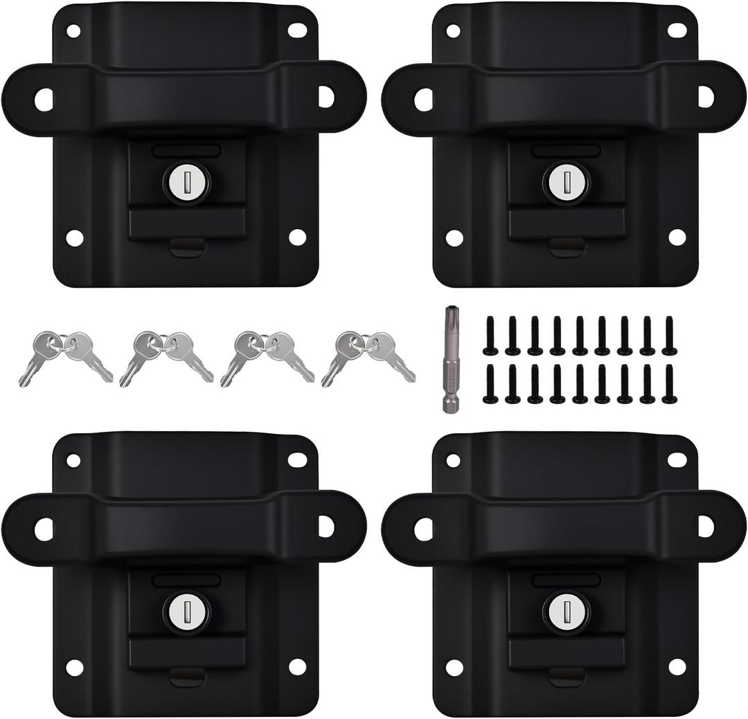 Truck Bed Tie Down Anchors 4PCS for Ford F150/F250/F350 & Raptor 2015-2026, Compatible with 2022-2026 F-150 Lightning, Heavy Duty Steel Cargo Bed Cleats, Replacement FL3Z-99000A64-B