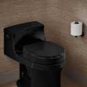 KOHLER 25876-7 Hyten Elevated Quiet-Close round-front toilet seat, Black Black
