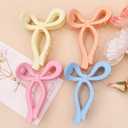 3 PCS Bow Hair Clips for Women Bow Claw Clip 5" Large Hair Claw Clips for Thick and Long Hair Cute Bows Jaw Clip (5" - Pink Series, 5" Extra Large)