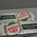 2 x Canada Dry Zero Sugar Ginger Ale Soda, 12 fl oz cans, 12 pack