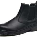 Unisex-Adults Steel Toe Chelsea Boots, Men's Industrial Construction Shoes, Waterproof, Lightweight, Comfortable, Non-slip Safety Boots, 8W-6.5M