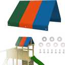 Playset Canopy Replacement,52 x 94 Playground Canopy,Swing Set Replacement Tarp for Swing Play Set Outdoor,Kids Playground Roof Cover,Outdoor Swingset Shade,Sunshade Snow Proof Tent Cover
