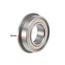 uxcell F689ZZ Flanged Ball Bearing 9x17x5mm Shielded Chrome Steel Flange Rip Bearings 10pcs