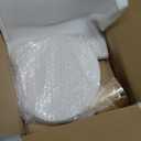 Marble Cake Stand, 7.9 inch White and Gold Cake Stand with Metal Base, Luxurious Wedding Cake Stand, Sturdy 0.6 inch Thick Dessert Display Stand for Parties, Events