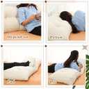 Wenqik Wedge Pillow King Triangular Headboard Bed Reading Backrest Back Support Long Pillow with Removable Cover for Dorm Room Supplies Housewarming Gift(White)