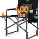 TIMBER RIDGE Aluminum Oversized Camping Chair, Support 400lbs, 47D x 64W x 87H CM