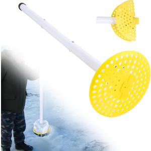 Plastic Ice Fishing Scoop Skimmer, Ice Fishing Scoop with Long Handle for Ice Removal, Ice Fishing Skimmer, Ice Fishing Gear and Ice Fishing Accessories